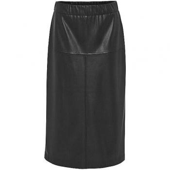 OPUS Fake-Lederrock RUFANI in Schwarz für Damen