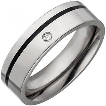 Titanring „Black Ceramic“ mit einem Brillant – JOBO Partner – Ø 54 mm