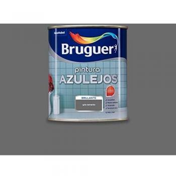 BRUGUER-Esmalte para Azulejos de Cocinas y Baños Gris Cemento 750 ml