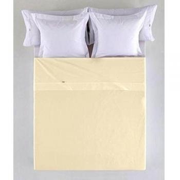 Encimera de Cama 90cm Crema Algodón-Poliéster 144 Hilos