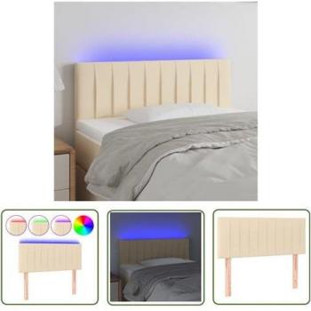 MAISON CHIC Lederkopfteil‑Creme 100 cm × 5 cm × 78 cm – Kopf‑ & Fußabschnitt