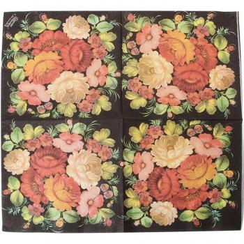 Servilletas de papel de flores negras para eventos y celebraciones