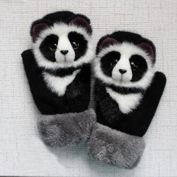 Cartoon Baby Mittens Winter Warm Children’s Knitting Gloves Thickened for Kids Christmas