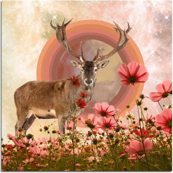 Broderie 5D Cerfs et Fleurs à Faire Soi-Même