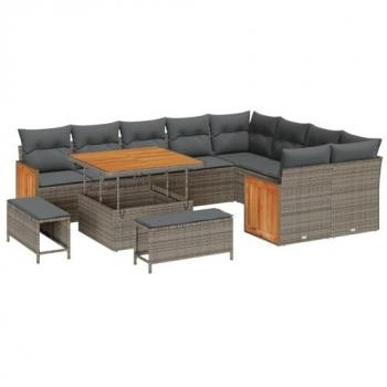 Grey & Dark Grey Garden Lounge Set – 12‑Piece VidaXL, 100×100×71 cm
