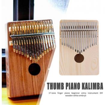 Kalimba de Madera Premium, 17 Teclas Blancas