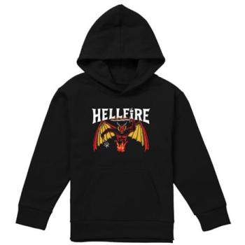 Stranger Things Hellfire Devil Youth Hoodie, Black, Ages 9‑11, Unisex