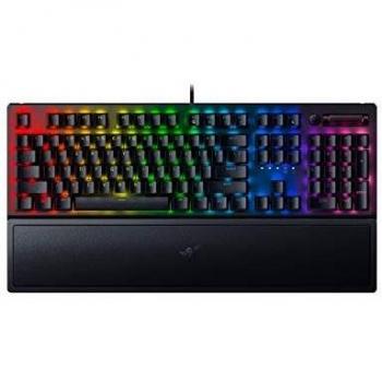 Razer BlackWidow V3 Mechanical Gaming Keyboard with Green Switch, Full Size, RGB LED Backlighting, Multi-Function Digital Roller,