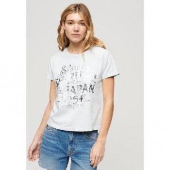 Superdry Metall-T-Shirt Damen – Präzisionsarbeitsschnitt