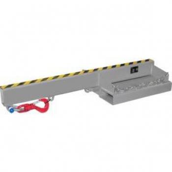 Bras de levage Bauer Südlohn LA 1600‑5,0, laqué gris souris