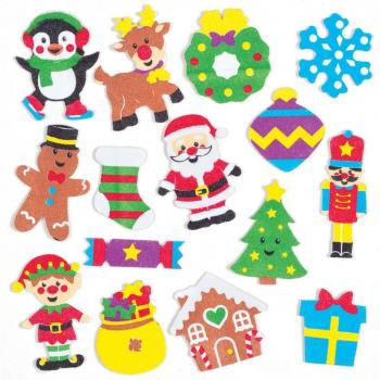 Dekorative Moosgummisticker Weihnachtszeit (Set mit 120)