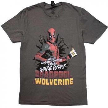 Deadpool & Wolverine Unisex Change Universe T-Shirt XL Charcoal
