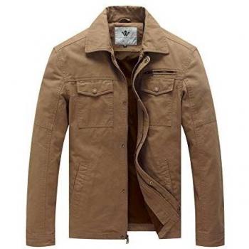 WenVen Men's Lightweight Military Bomber Jacket