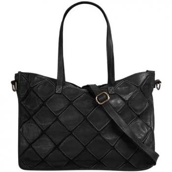 Samantha Look Echtleder Shopper Damen Made in Italy Vintage mit Smartphonefach