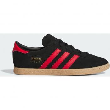 Adidas STADT Sneakers in Schwarz mit roten Akzenten