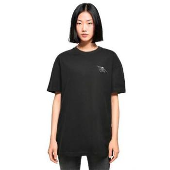 T-shirt à Manches Courtes Femme Araignée Noir XL