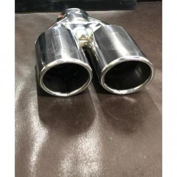 70mm Dual Outlet Exhaust Tip Chrome Stainless Steel