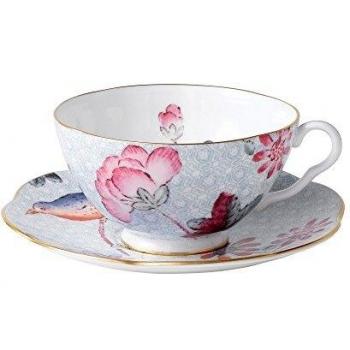 Wedgwood Cuckoo Blue Teacup and Saucer Set
