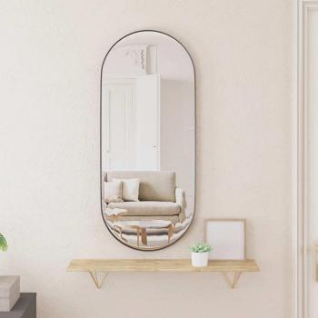 VidaXL 30x70cm Black Oval Wall-Mount