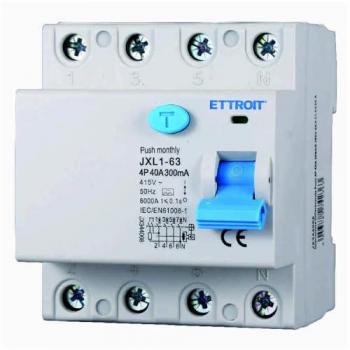 Interruttore Differenziale Puro 4P 40A 300mA 6kA Classe A IP20