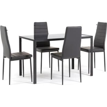 Set Verre Noir et Cuir Eco