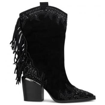 Botines cowboy de piel para mujer