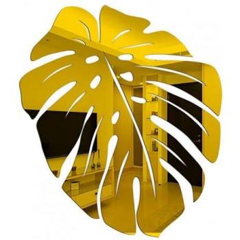 Self-Adhesive 3D Leaf Mirror Wall Sticker