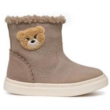Botas Geox Nashik Niña Pequeña Beige Oscuro con Forro Acolchado