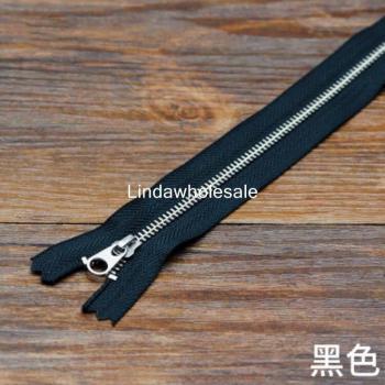 DIY Leather Accessories Bright Silver Tooth #3 Zipper Head 20cm, 5PCS/Lot
