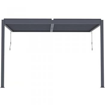 Pergola bioclimatica 3 x 4 m Antracite con LED integrati