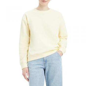 Sweatshirt LEVI'S EVERYDAY Gr. L, gelb (anise flower), Damen, Obermaterial: 58% Baumwolle, 42% Polyester, Sweatshirts, mit kleinem Logo auf der Brust