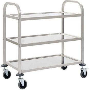 Stainless Steel Kitchen Trolley Sonata 3-Tier 107x55x90 cm