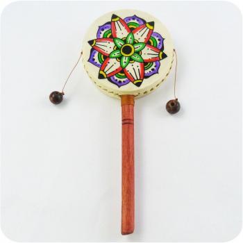 Schütteltrommel Handtrommel Meditation Drehtrommel Trommel Rhythmus Klang Instrument