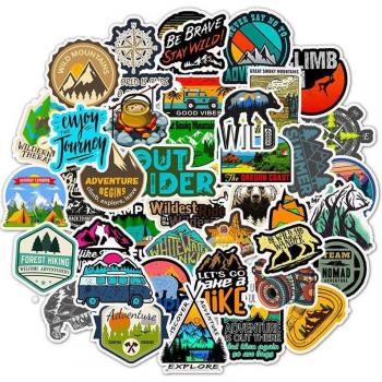 Adventure Stickers for Camping (10/30/50 pcs)