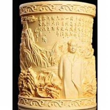 Chinese Wind Solid Wood Pen Holder
