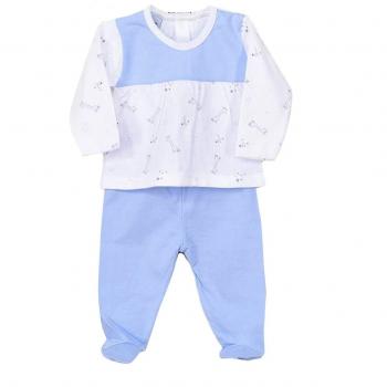 Babidu Blue Giraffe Tummy‑Tuck Set – Boys