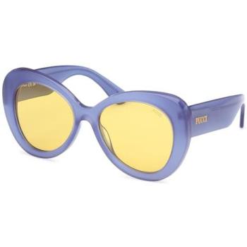 Pucci Women’s 56mm Cat‑Eye Sunglasses – Blue & Brown, One‑Size