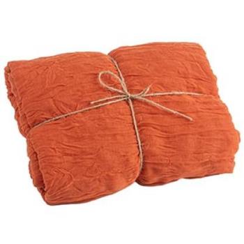 Chemin de Table Voile Étamine 90 cm x 3 m Terracotta – Palette Couleurs Orange, Cuivre, Mandarine