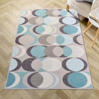 Duck Egg Blue Non-Slip Low Pile Machine Washable Rug 120cm x 180cm
