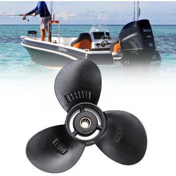 Aluminium Propeller 9 1/4x10 für Suzuki Außenborder 8-20HP 3 Klingen Schwarz 10 Keil Zähne R Drehung