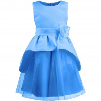 Katara Blumengold-Mädchenkleid Blau, 3–4 Jahre
