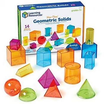 Learning Tools Transparent Colored Geometric Figures