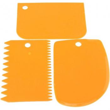 Set de grattoirs en plastique pour glaçage, 3 pièces
