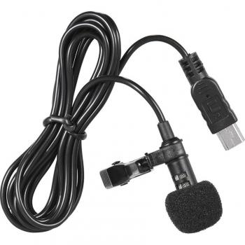 Micrófono Omnidireccional 150 cm Mini USB con Clip de Collar – GoPro Hero 3 / 4