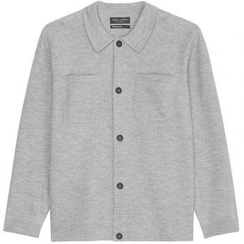 Cardigan aus gewalktem Schurwolle-Mix, grau, Größe: XXL