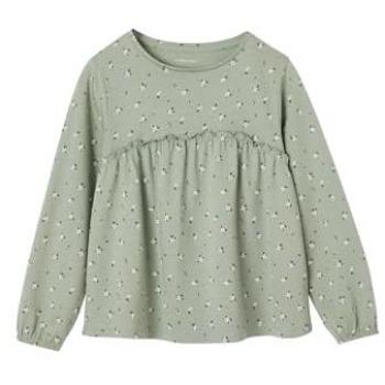 Blouse de Fille Vert Imprimé Manches Longues T-Shirt VertbauDet Gris