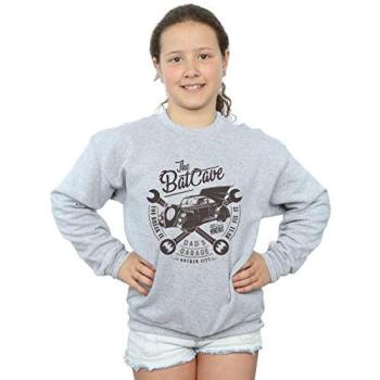 Girl’s Comic Batman Dad’s Garage Shirt in Grey, Size 5‑6