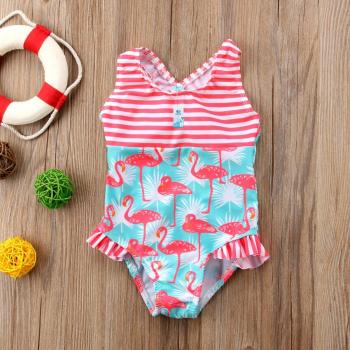 Cute Flamingo Tankini Swimsuit for Kids