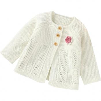 Pull manteau simple, tricot fleuri, femme enfant – hiver