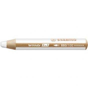 Matite colorate Stabilo Woody 3 in 1 bianco 5 pz